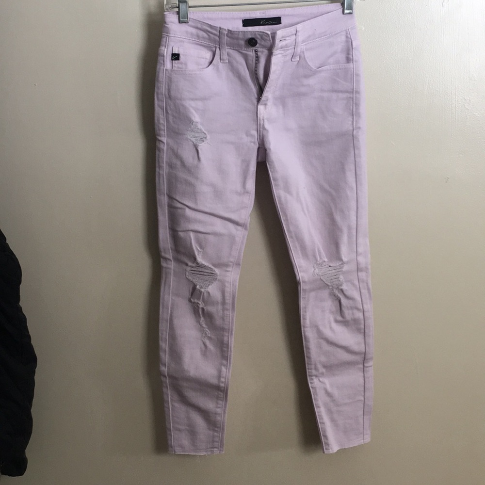 KanCan Denim! Lavender Color! Raw Hem!